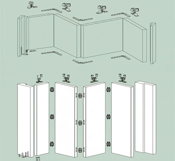 نصب درب آکاردئونی