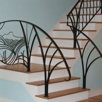 نرده راه پله فلزی مدرن