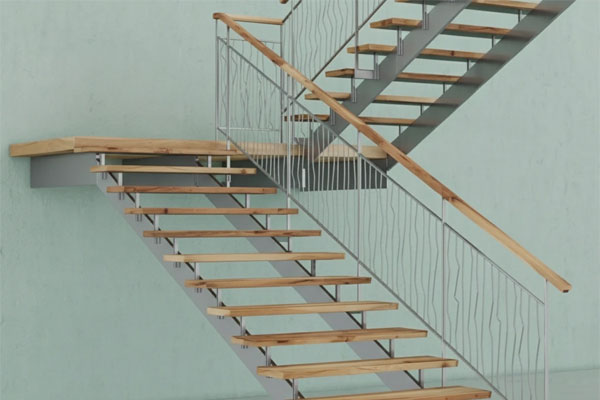 پله آهنی دوبلکس