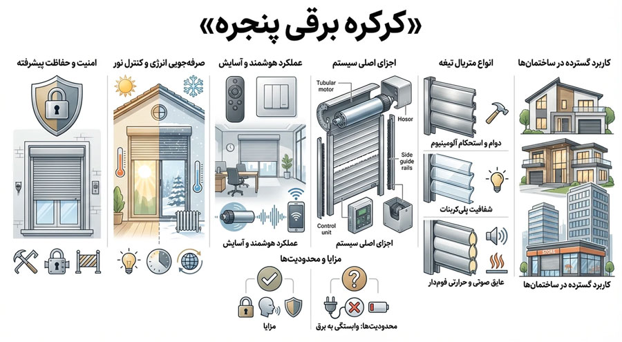 کرکره برقی پنجره 